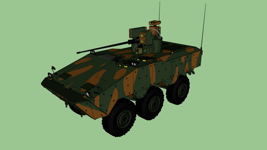Iveco defesa has supplied the philippine army with 28 guarani 6x6 armoured. Iveco Guarani 6x6 Exercito Brasileiro 3d Model