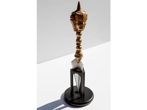 Psychic 2 Faced Dagger Or Phurba Knife From The Shadow - - Full Scale Prop With Stand By Fluxaxiom 3D Model 472_x_628_jpg