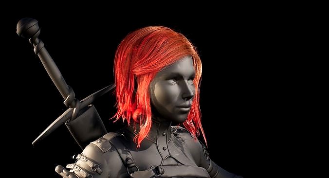 Hair Low Poly 3d Model