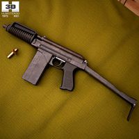 It is a gas operated, rotating bolt weapon, which utilizes a long stroke gas piston, located above the barrel&nbsp;. Magazine 9a 91 Vsk 94 3d Model
