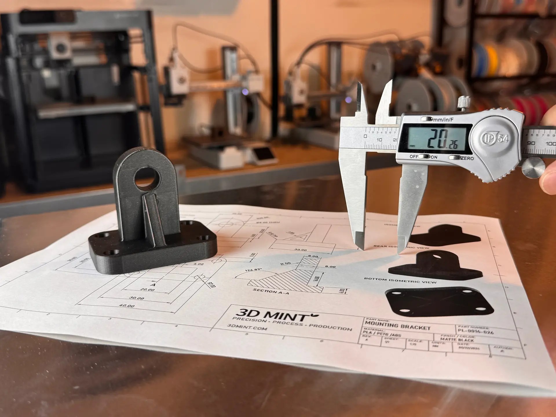 Calipers Measure 3D Print