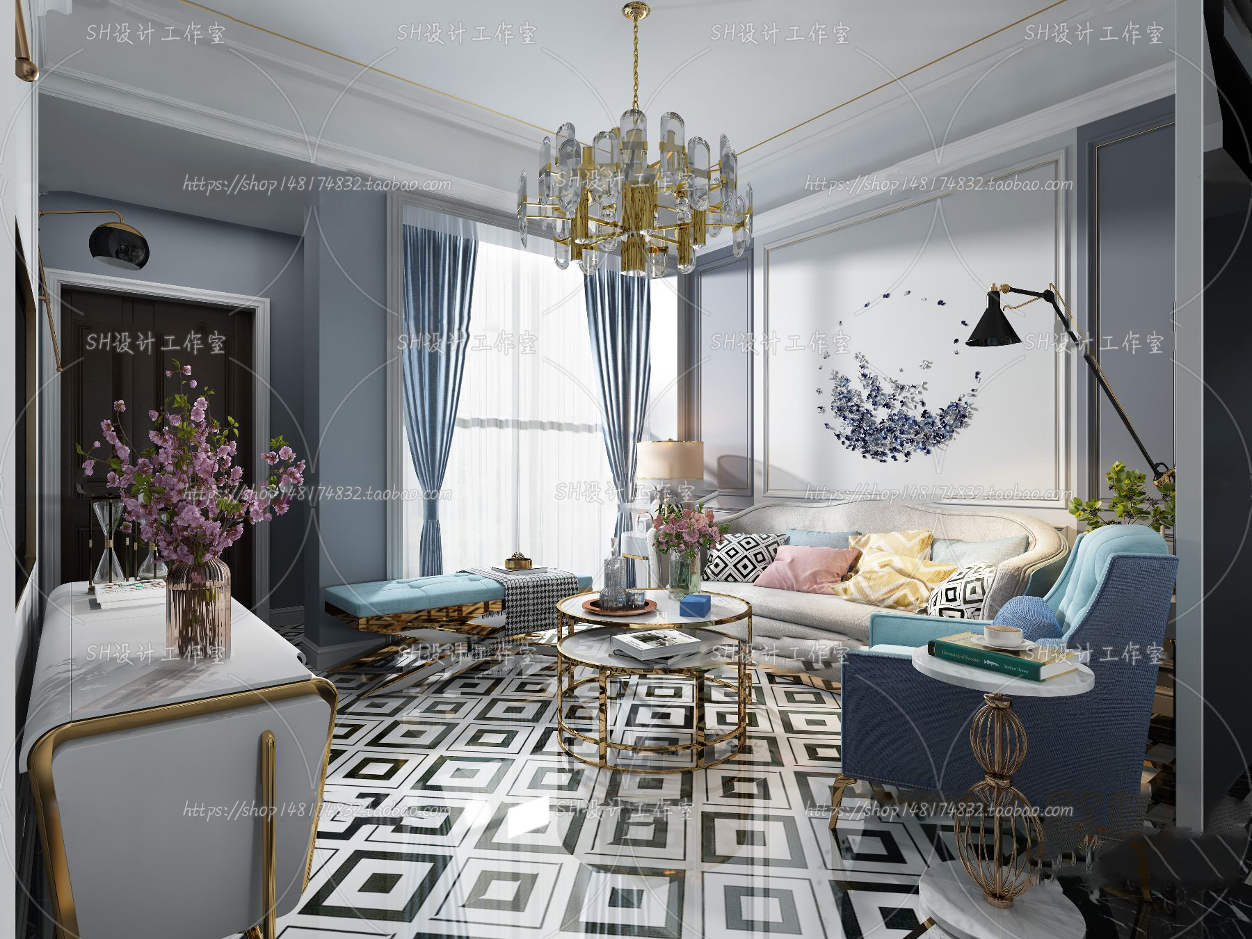 3dsky Free Living Room 3ds Max Decor Helper