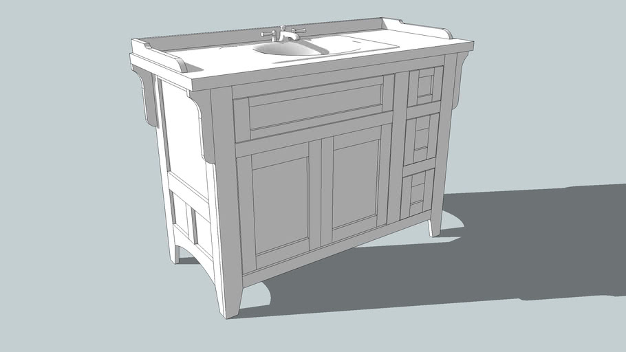 Get free shipping on qualified mission bathroom vanities or buy online pick up in store today in the bath department. 50 Mission Style Vanity 3d Warehouse