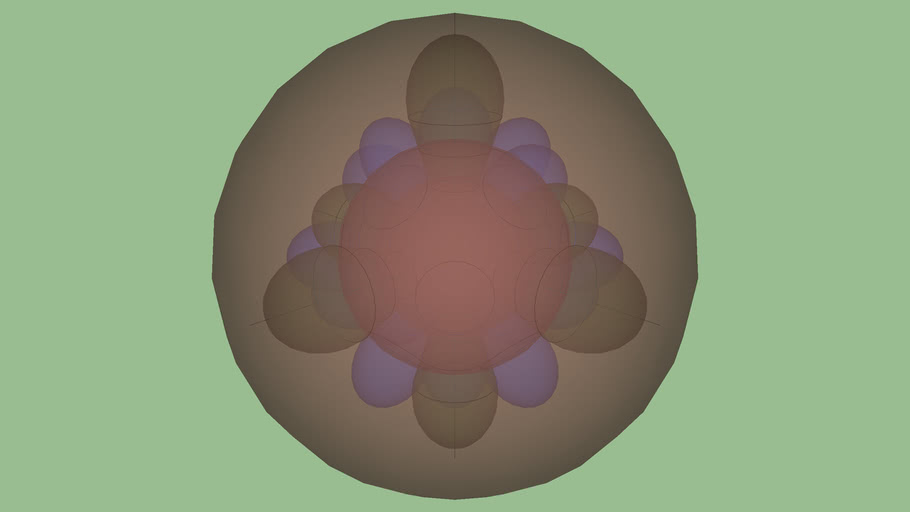 Atomic orbitals (1s2, 2s2, 2p6, 3s2, 3p6, 4s2, 3d10, 4p6, 5s2) | 3D  Warehouse