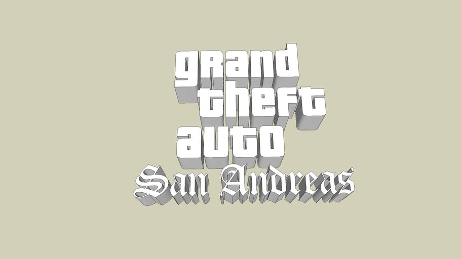 San andreas logo probably ought to have looked liked this, since it takes place in the early . Grand Theft Auto San Andreas 3d Warehouse