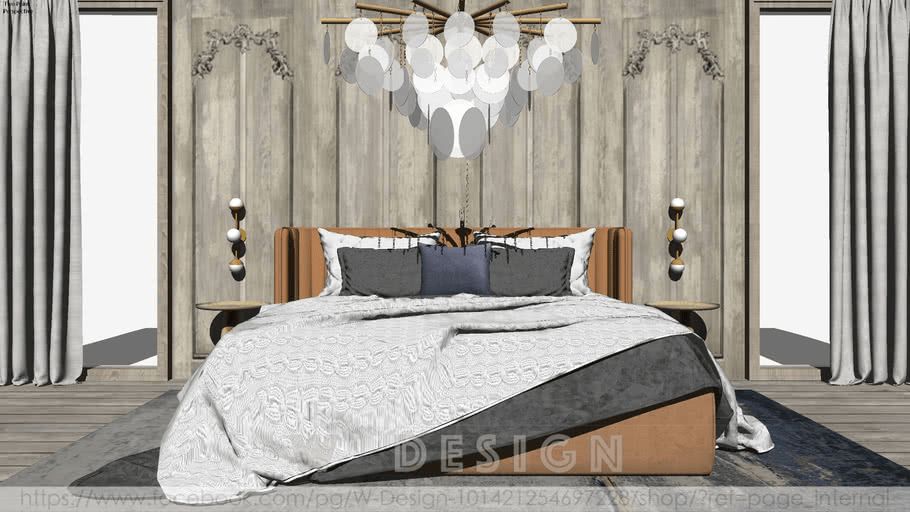 Its has got louvers in the bed panel which act as a great impact in the bedroom. Bedroom 3d Warehouse