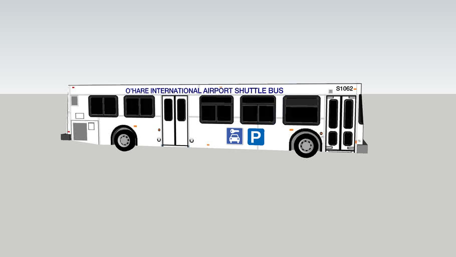 2004 new flyer d40lf ohare rental car shuttle bus