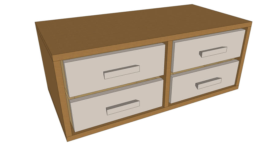 Dû à leur structure, les panneaux contreplaqués permettent un . MEUBLE mdf vernis 4 tiroirs peints | 3D Warehouse