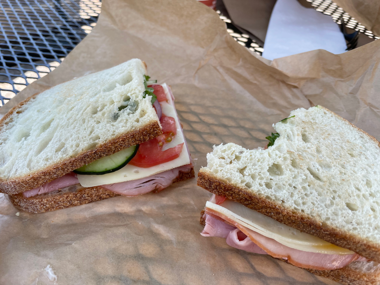 Ham and Swiss on Sourdough