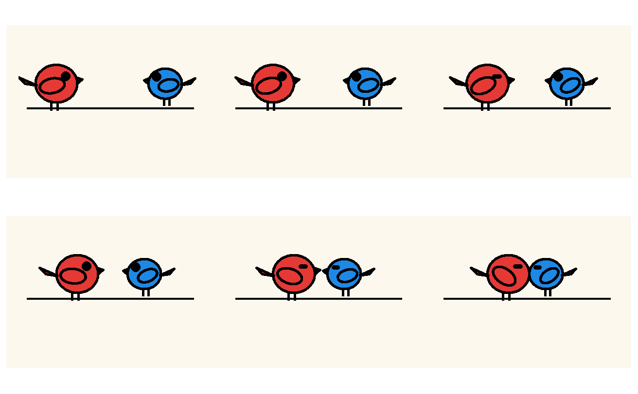 Getting Closer code-generated bird variations
