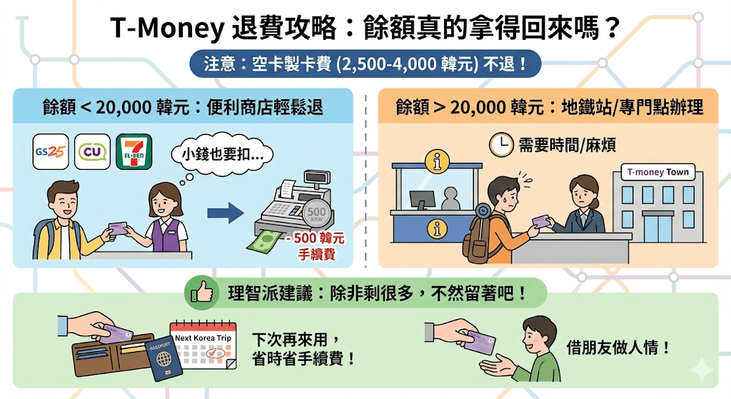 T-Money 退費攻略圖