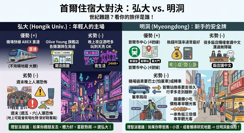Hongdae Seoul neighborhood map and transport guide