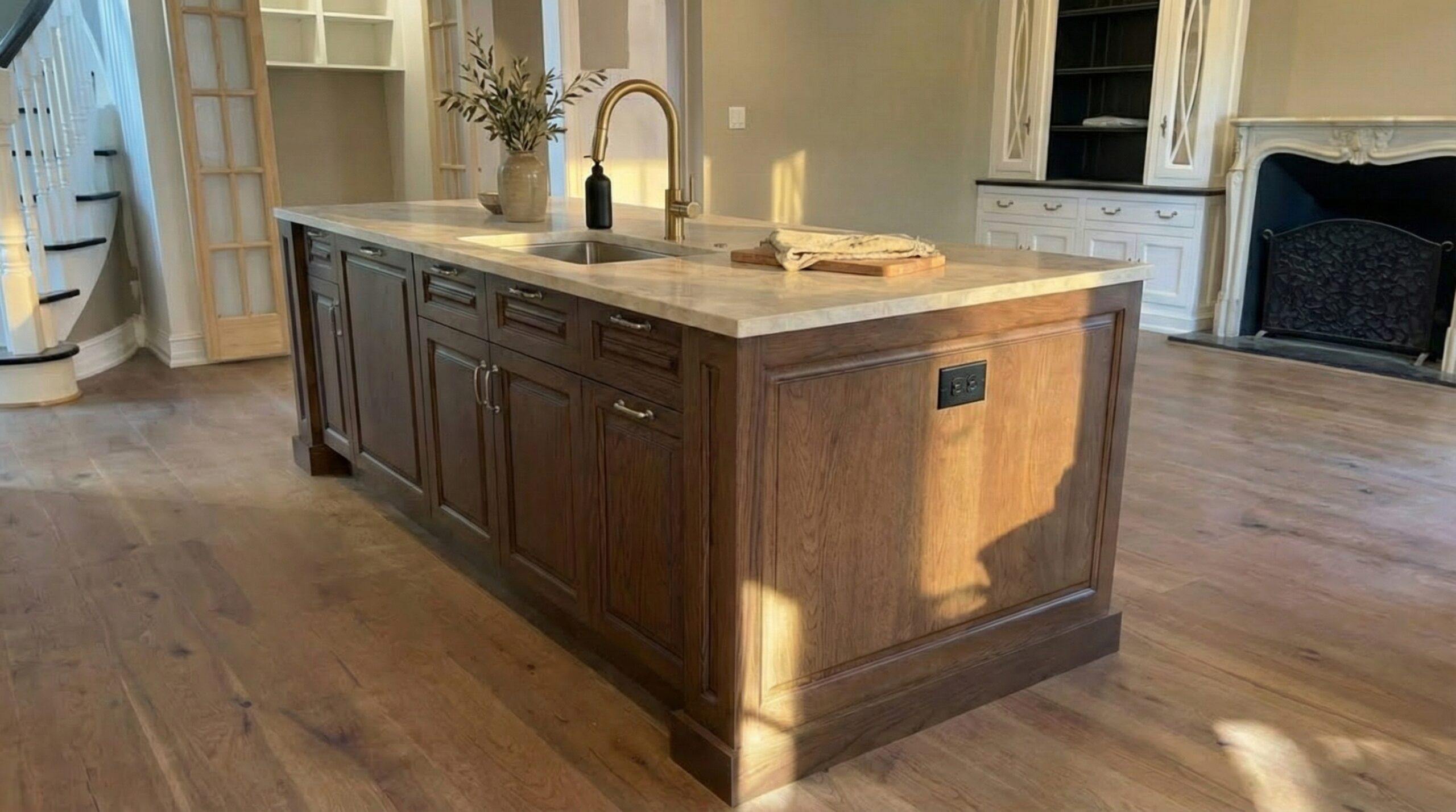 kitchen island_walnut_solid wood