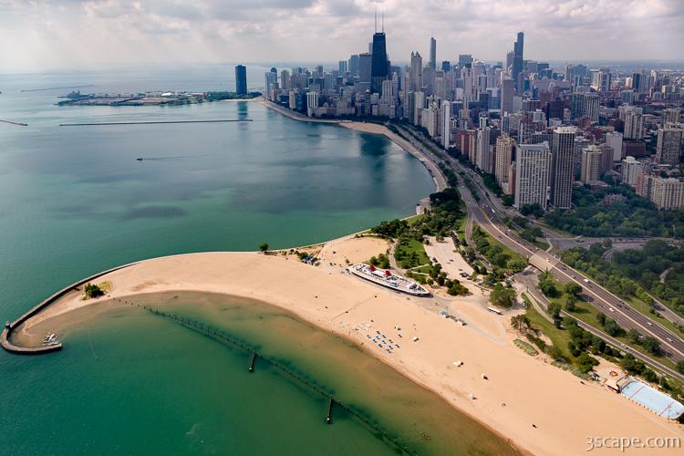 North Avenue Beach and Chicago Skyline Photograph by Adam  