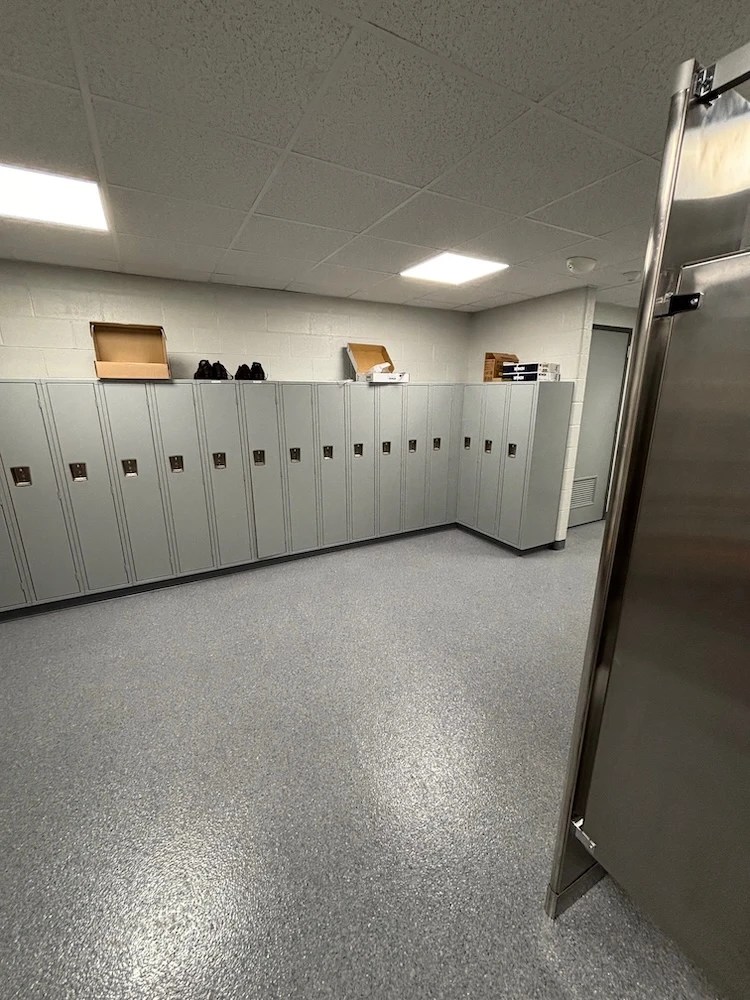 Sifco employee locker room, post-renovation