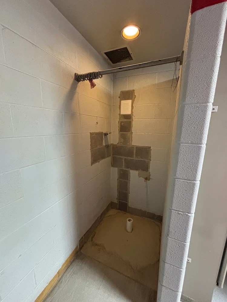 Sifco employee locker room, before renovation