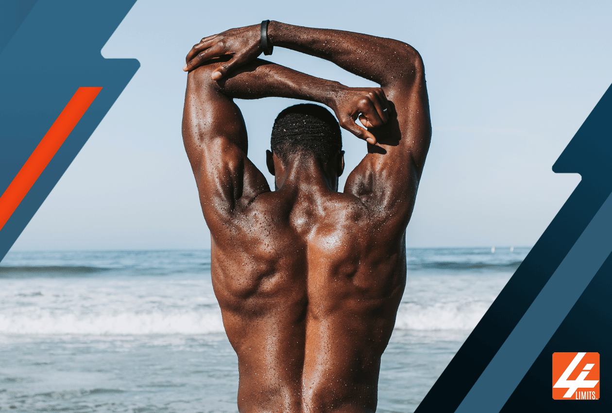 Silueta De Hombre Desnudo Y El Cuerpo De La Mujer 