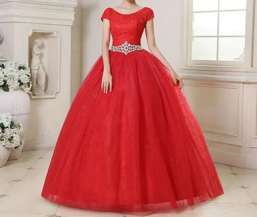 Collar Western Wedding Red Ball Gown Dress Rs 12500 Piece A2 Fashion House Id 14066645033