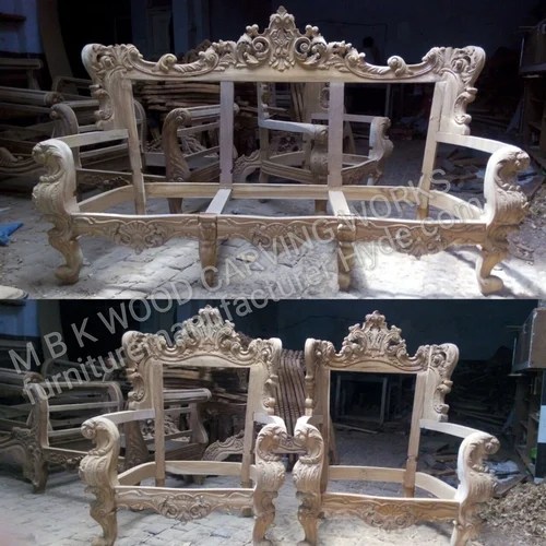 Mbk Beige Teak Wood Modern Sofa Set Rs 68000 Set Mbk Wood Carving Works Id 19054244173