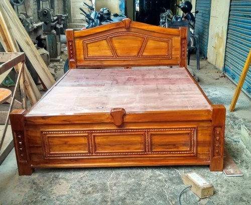 Sathiya Furniture Teak Wood King Size Cot Fron Furniture Rs 25000 Number Id 15518411762