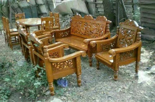 Teak Wood Colour Burma Teak Wood Carving Sofa Size Dimension 60 Rs 17000 Barrel Id 19090886348