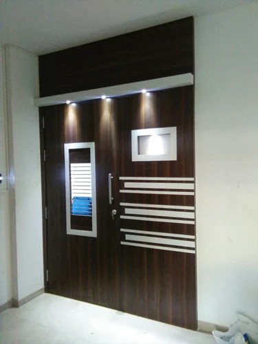 Wood Wooden Safety Door Rs 35000 Piece Royal Decor Id 16844660533