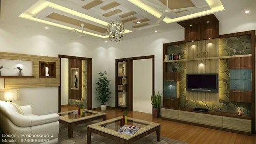 Teak Wood Indoor Living Room Interior Service In Tamil Nadu Id 4944010997