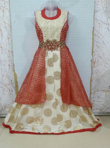 36 To 42 Single Long Partywear Frock For 11 To 15 Years Rs 850 Piece Id 19063359648