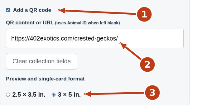 Add a QR code or make handwritten blanks: screenshot 10 with numbered arrows matching the steps below.