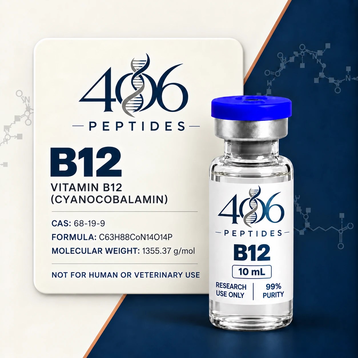 406 Peptides B12 (Vitamin) 10 mL research vial