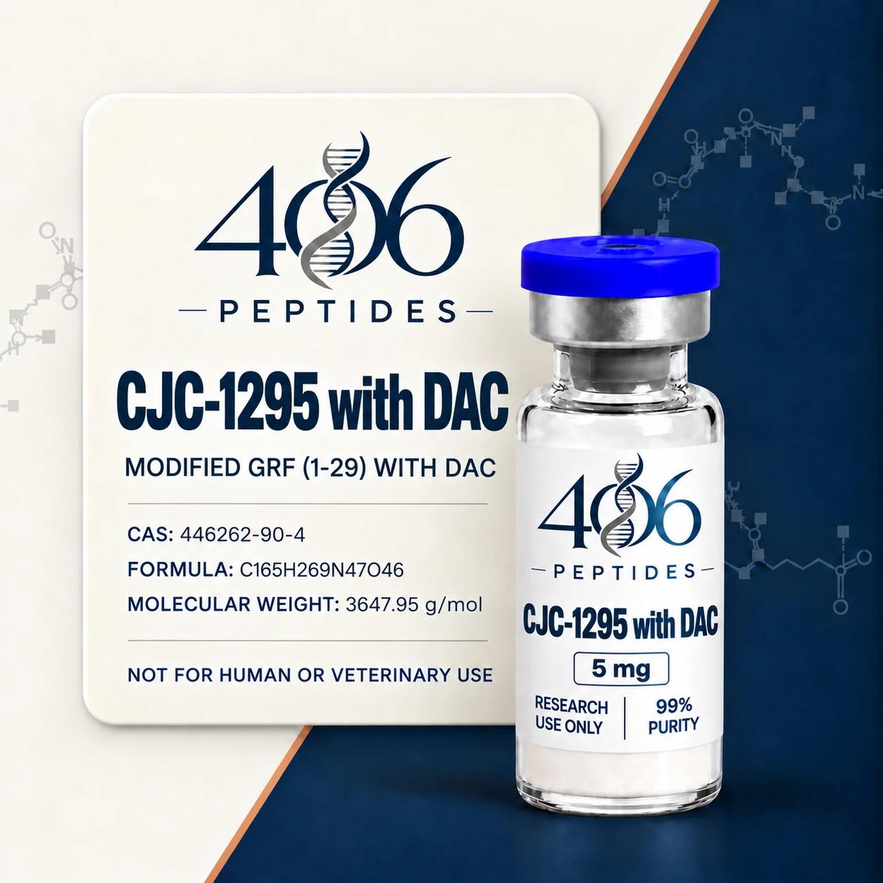 406 Peptides CJC-1295 with DAC 5 mg research vial