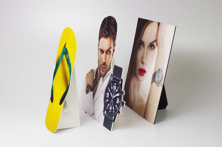 Easel back counter card retail signage display