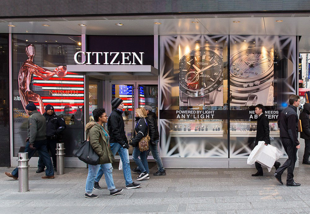 window signage window vinyl window cling perforated window vinyl invisa-view display windows graphics print printing printer graphics design visual merchandising installation visuals Outdoor See-through Perforated vinyl Window Vinyl Mesh adhesive vinyl mesh vinyl sticker