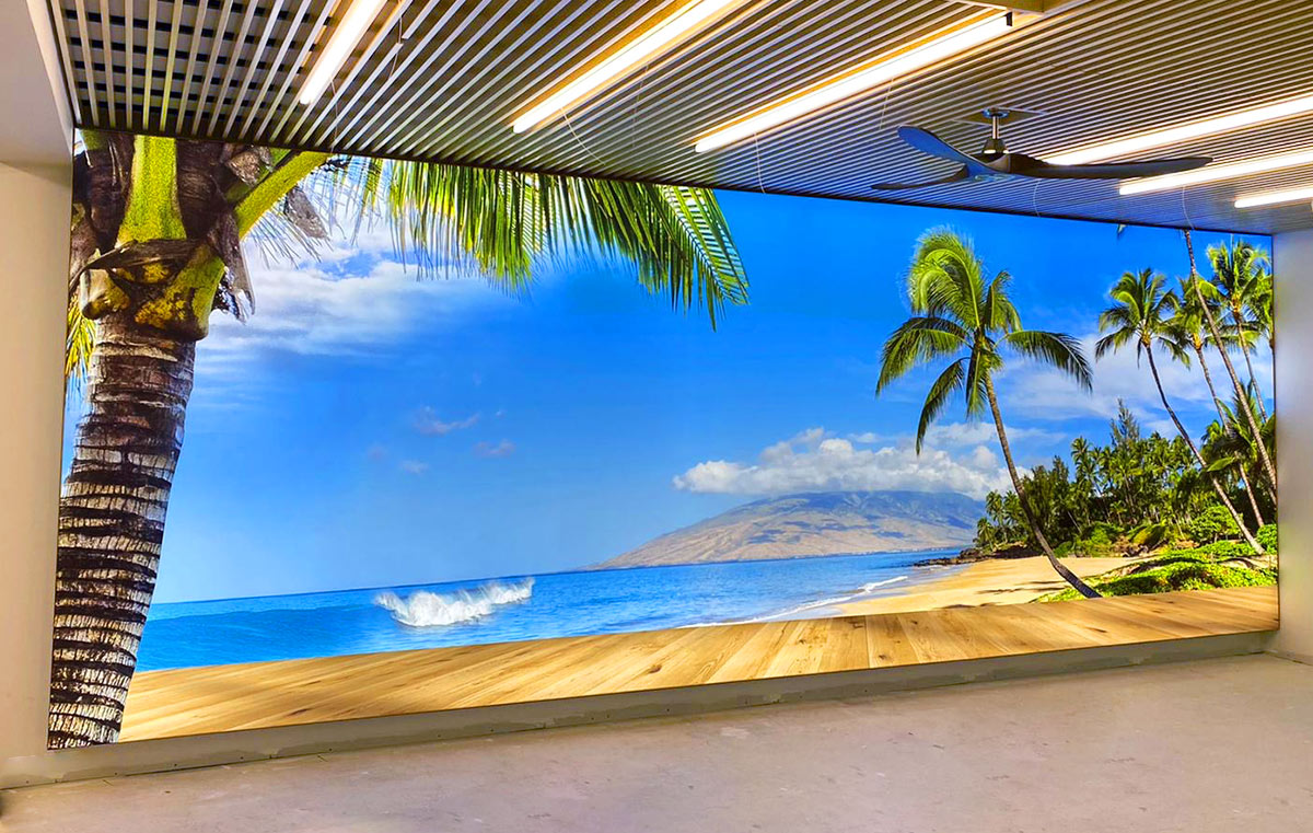 Large LED light boxes for architectural design and real estate