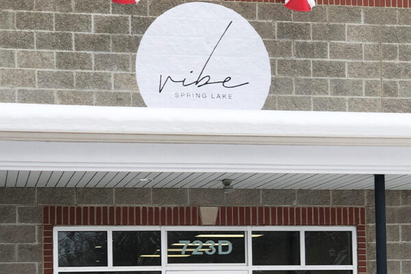 Large Brick Wrap adhesive vinyl signage for textured surfaces at Health Clubs