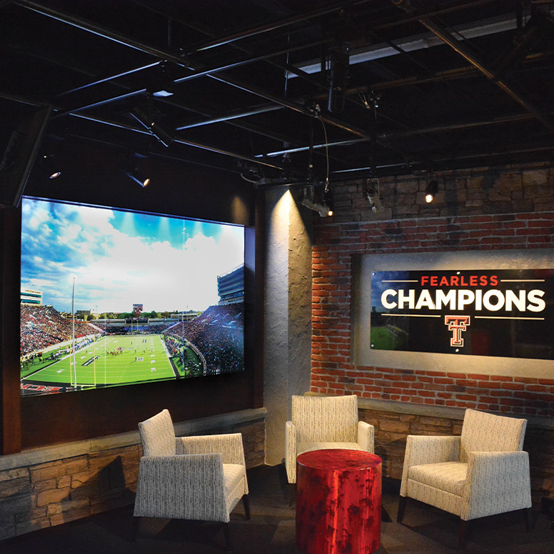 Large Custom SEG Fabric LED Light Box for Texas Tech