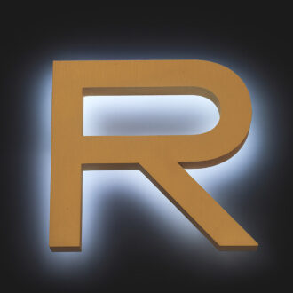 Custom halo lit letters for 3d dimensional signage