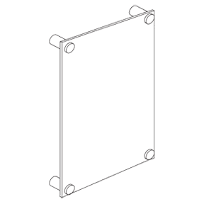 Acrylic print mounted on wall with metal standoffs providing depth and premium signage appearance  