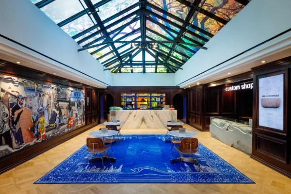 Meta Lab pop-up in NYC featuring immersive branded signage and interactive display graphics for product engagement