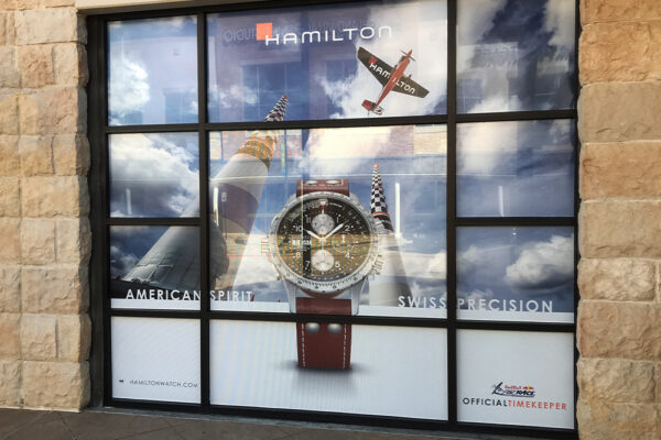 Large Invisa-View Perforated Vinyl for window application