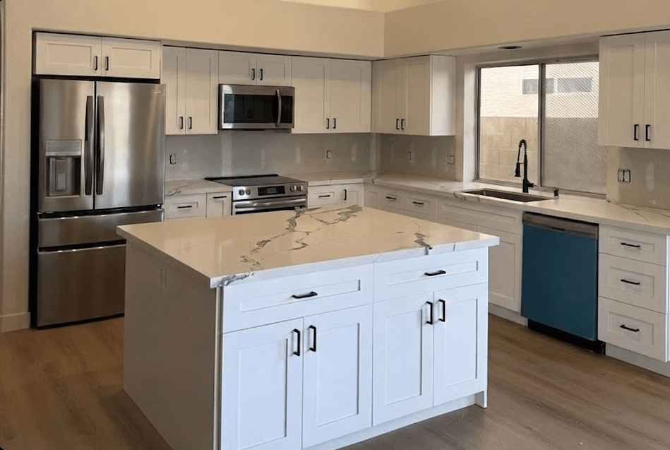 Kitchen updates before backsplash install.