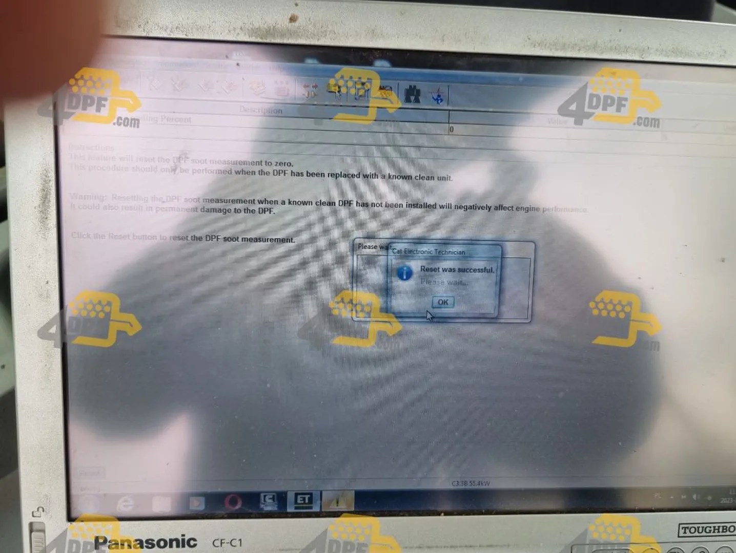 Caterpillar DPF software delete
