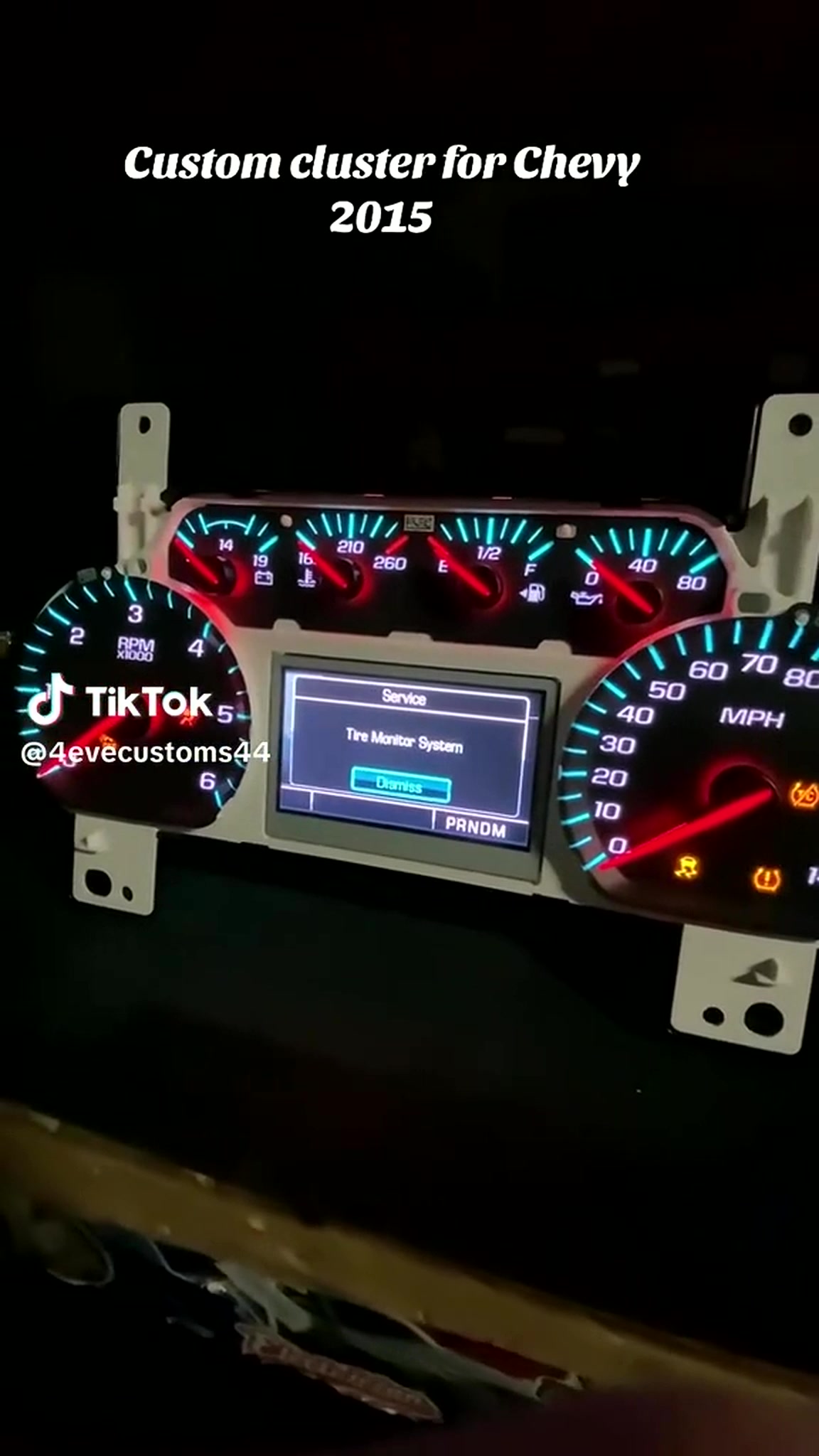 Custom Multicolor LED Instrument Cluster for 2015 Chevrolet Silverado