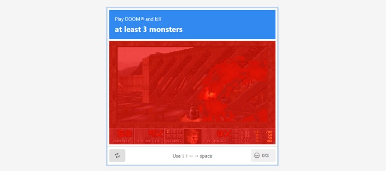 Game Over im DOOM Captcha (Bild: Guillermo Rauch, id Software / Screenshot: 4M - Männermagazin)