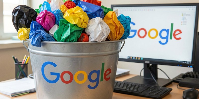 Google Mülleimer (Bild: Google Gemini)
