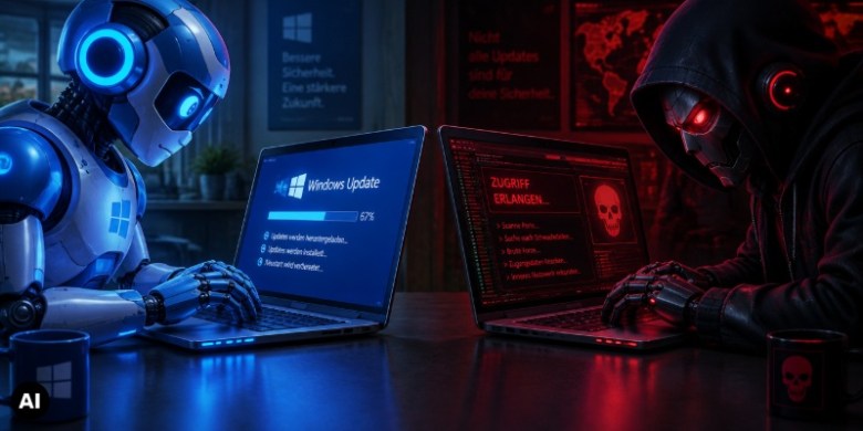 Hacker Windows Update (Bild: Magnific AI)