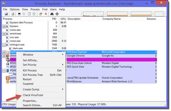 Process Explorer 16 Now With Virustotal Integration 4sysops - Colorful Photos - Stunning HD Collection
