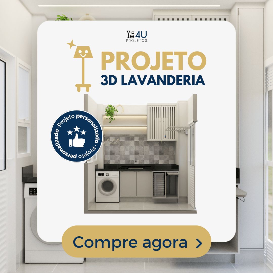 Projeto 3D de Lavanderia da 4U Projetos