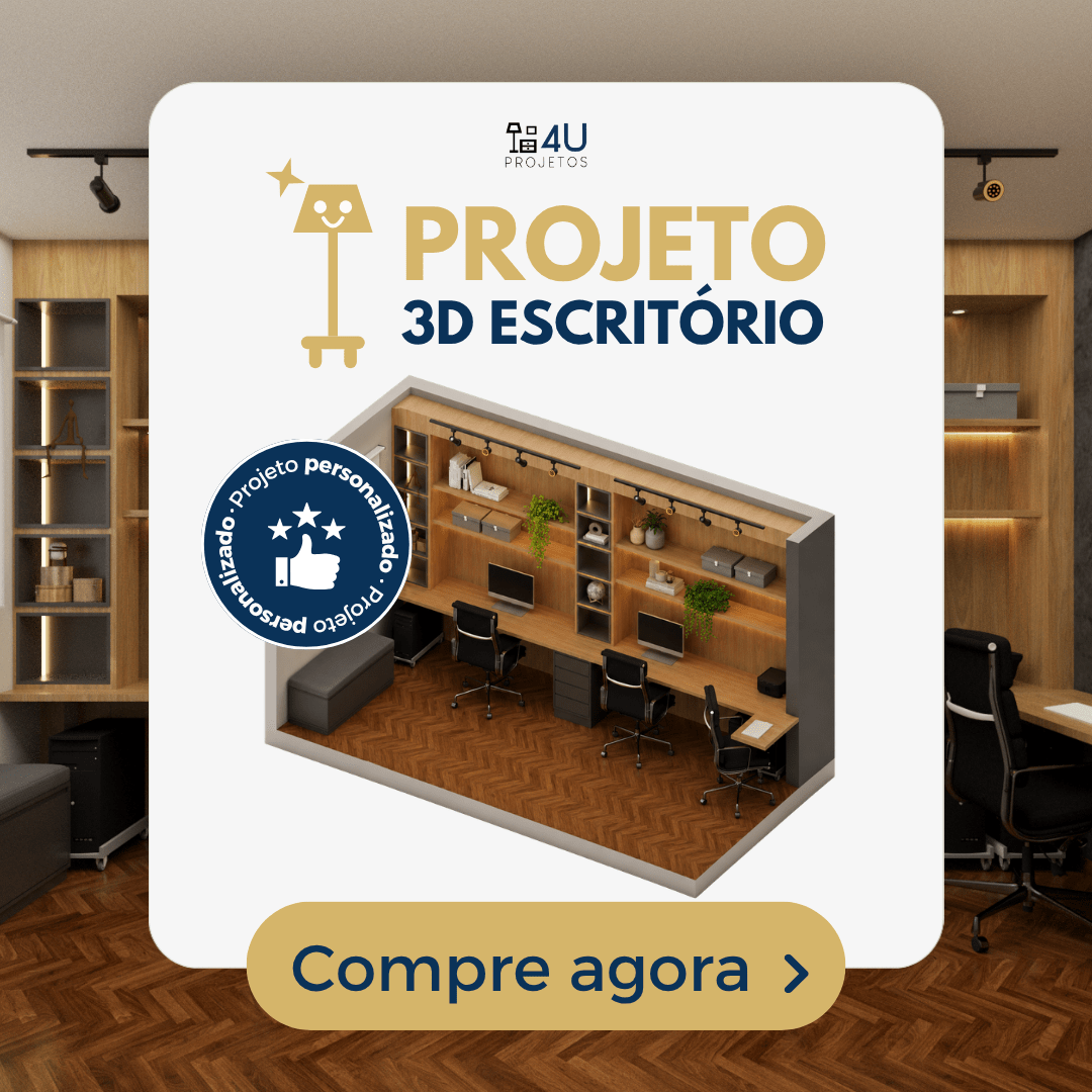 Projeto 3D de Escritório da 4U Projetos