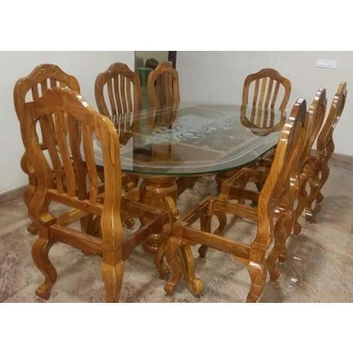 Wooden And Glass Wooden Dining Table Shobana Industries Id 19230305191